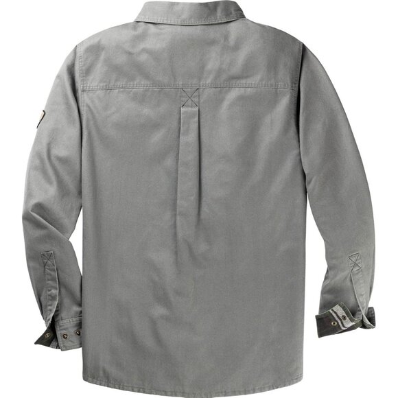 Mens Wolf Whitetails Flannel Lined Shirt Jacket Waxed Cotton Water Resis - Picture 3 of 7